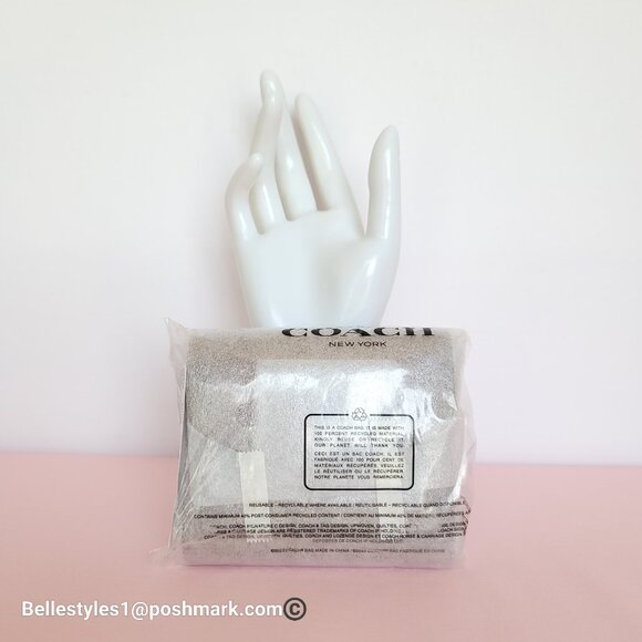 COACH Wyn Small Wallet In Colorblocked Signature Canvas & Leather-Tan Rust 🎈$89 - Picture 16 of 16